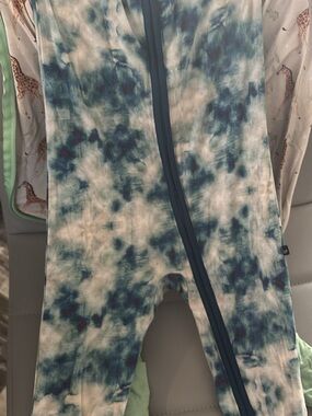 Blue Tie-Dye Kids One-Piece Footie